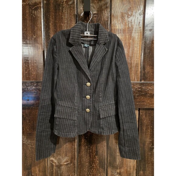 Authentic Y2k Vintage Ralph Lauren Womens Blazer Pinstripe Size P - Picture 1 of 5